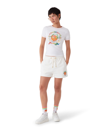 Shorts de survêtement mascotte orange