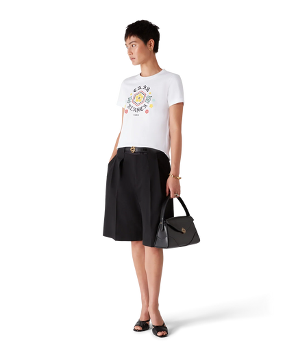 T-shirt à manches courtes ajusté avec emblème