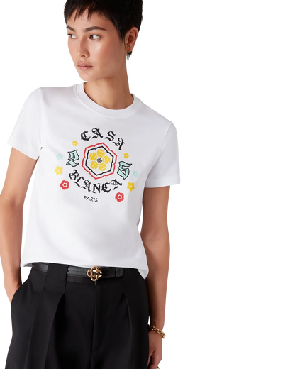 T-shirt à manches courtes ajusté avec emblème
