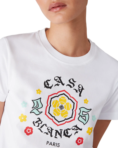 T-shirt à manches courtes ajusté avec emblème