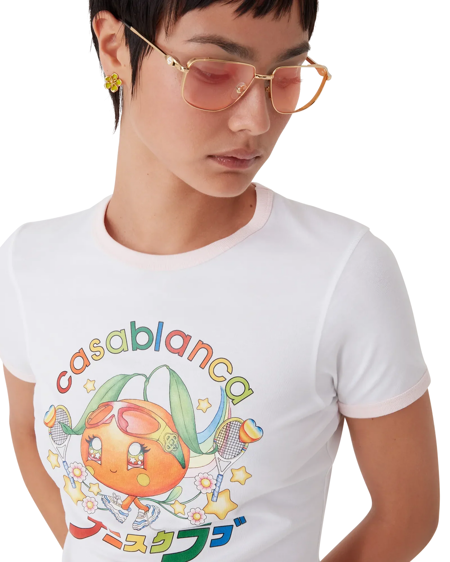 T-shirt à manches courtes Orange Mascot Ringer