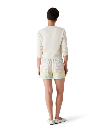Short en serge de soie imprimé Candy Icons