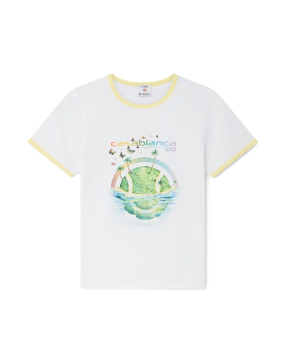 T-shirt à manches courtes Beyond Destiny avec liseré contrastant et coupe longue