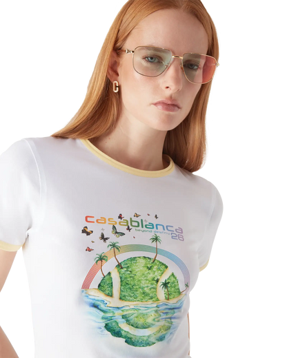 T-shirt à manches courtes Beyond Destiny avec liseré contrastant et coupe longue