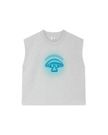 T-shirt sans manches Champignon aérographe