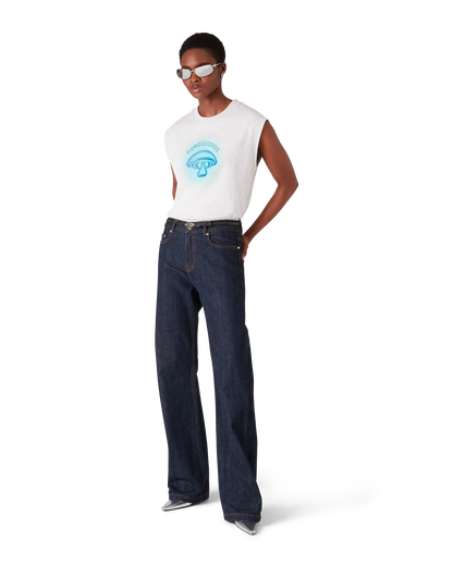T-shirt sans manches Champignon aérographe