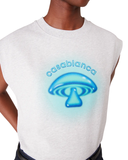 T-shirt sans manches Champignon aérographe