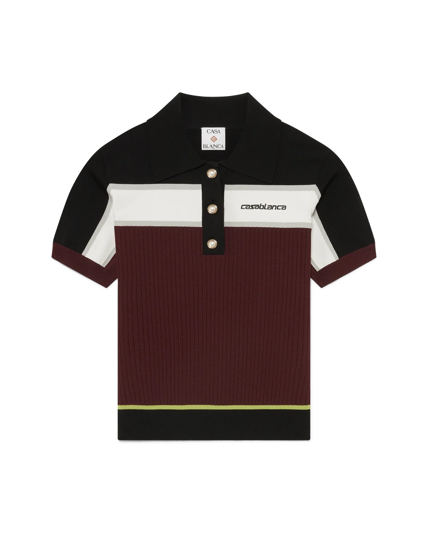 Striped Short Sleeve Polo Shirt