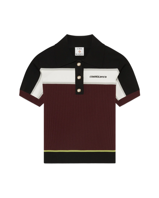 Striped Short Sleeve Polo Shirt
