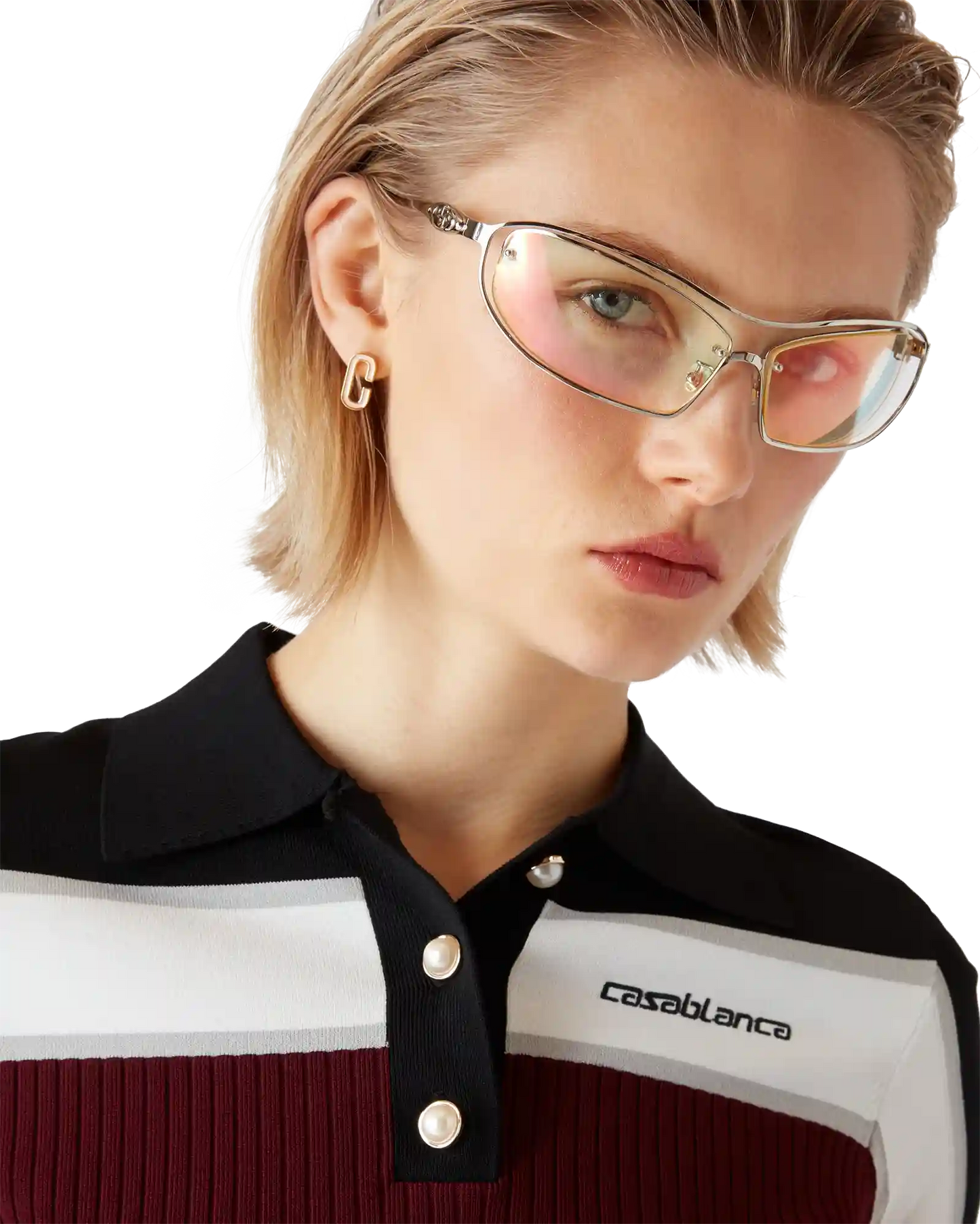 Striped Short Sleeve Polo Shirt