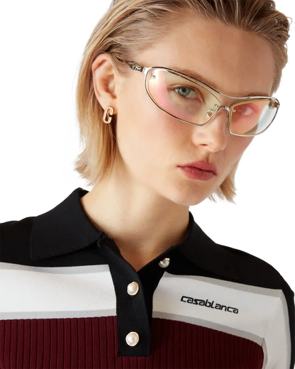 Striped Short Sleeve Polo Shirt