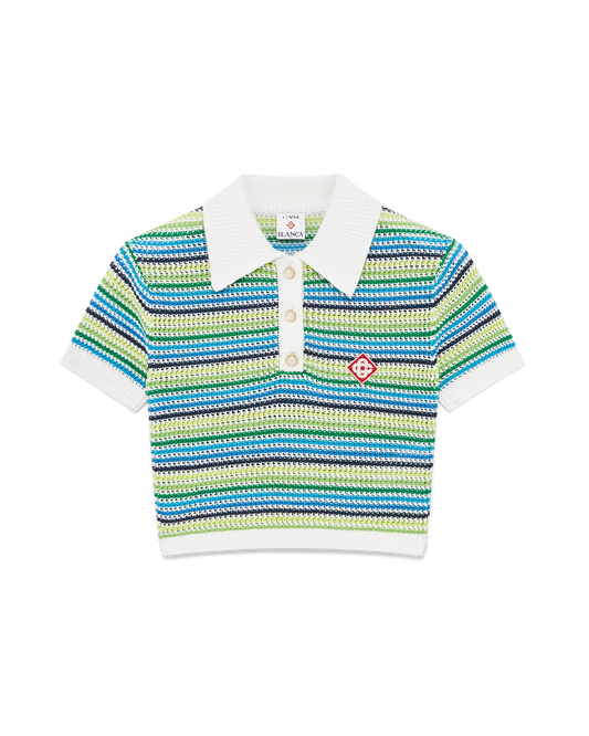 Stripe Short Sleeve Polo Shirt