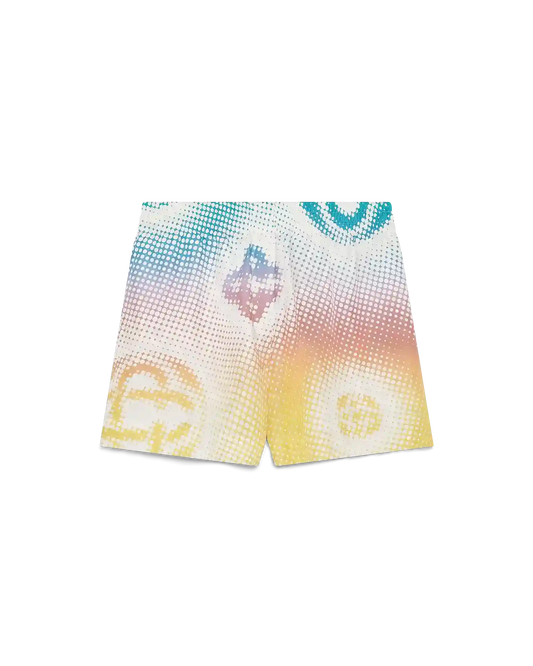 Halftone Logo Silk Shorts