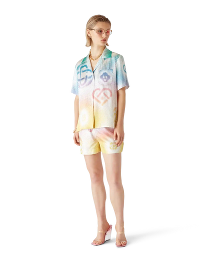 Halftone Logo Silk Shorts