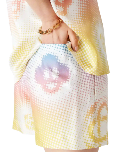 Halftone Logo Silk Shorts