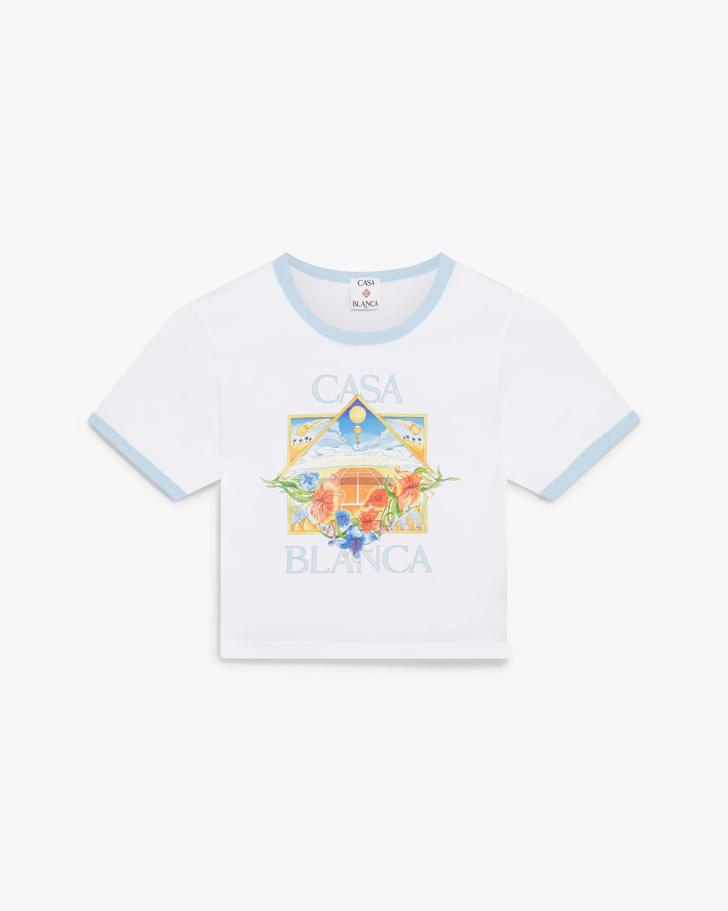 T-shirt bébé à manches courtes et anneau Tennis Landscape