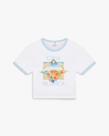 T-shirt bébé à manches courtes et anneau Tennis Landscape