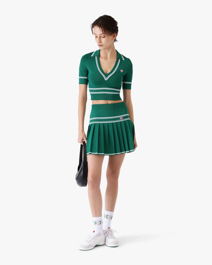 Polo en maille court vert