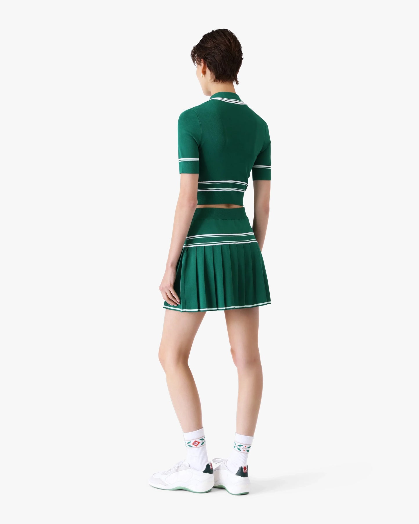 Polo en maille court vert