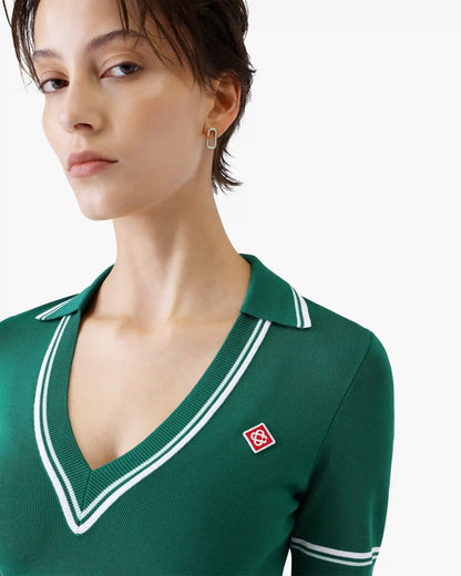 Polo en maille court vert