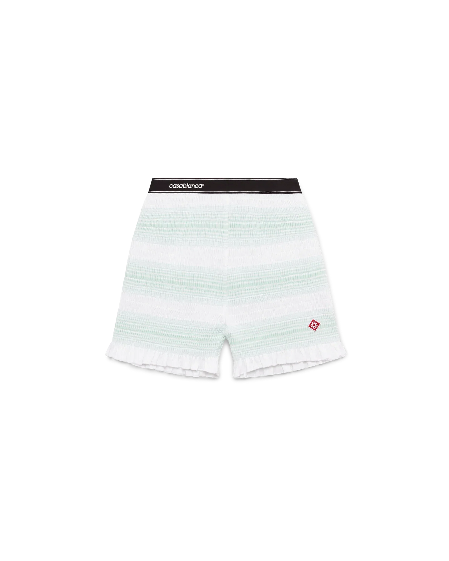 Short plissé rayé