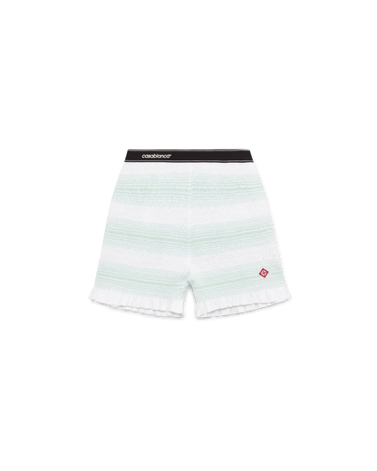Short plissé rayé