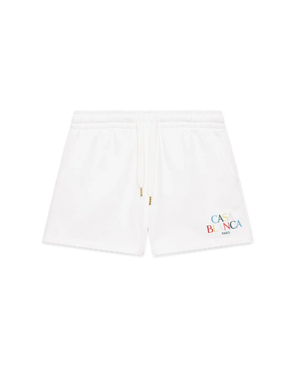 Short en molleton à logo superposé
