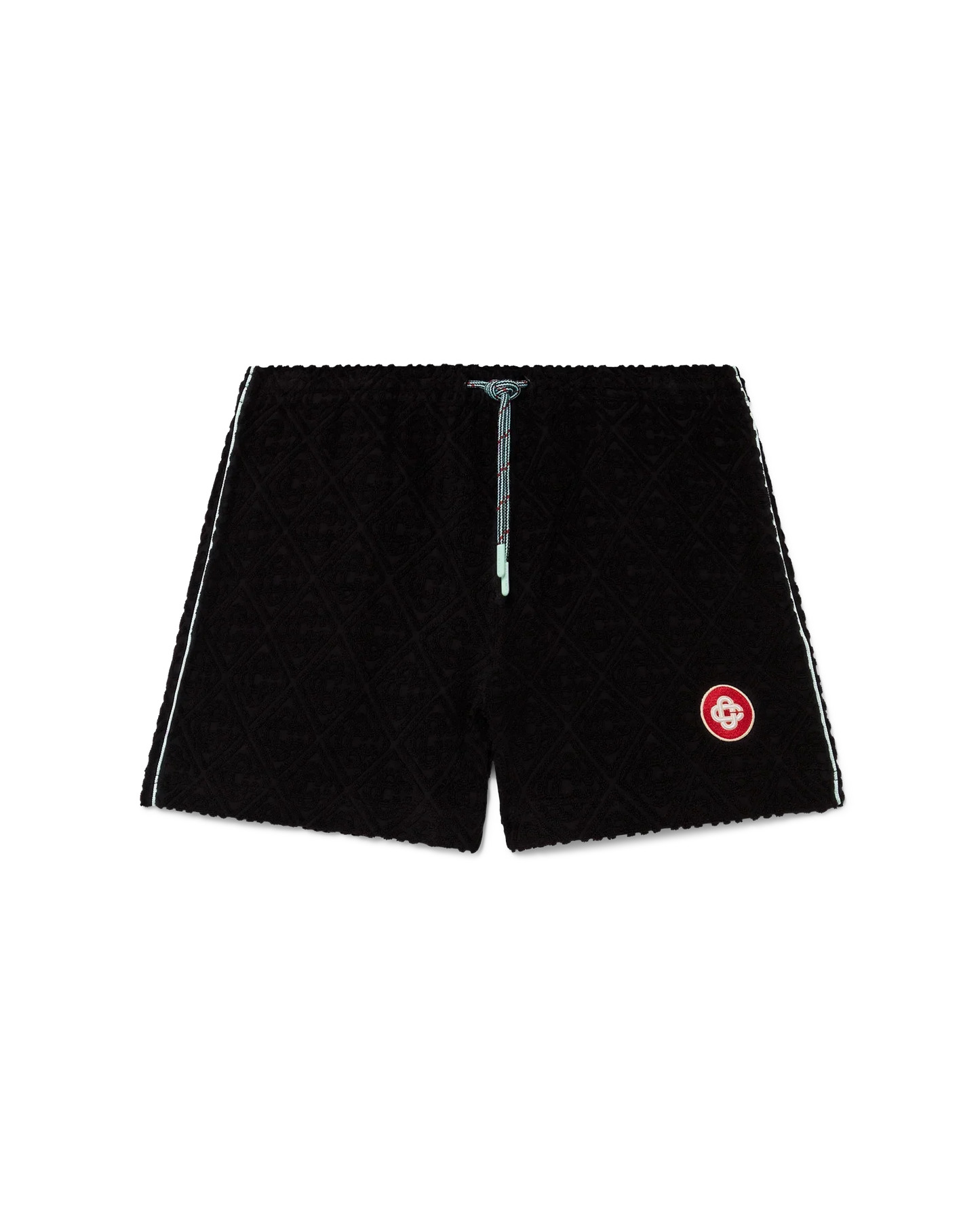 Short en tissu éponge jacquard monogrammé