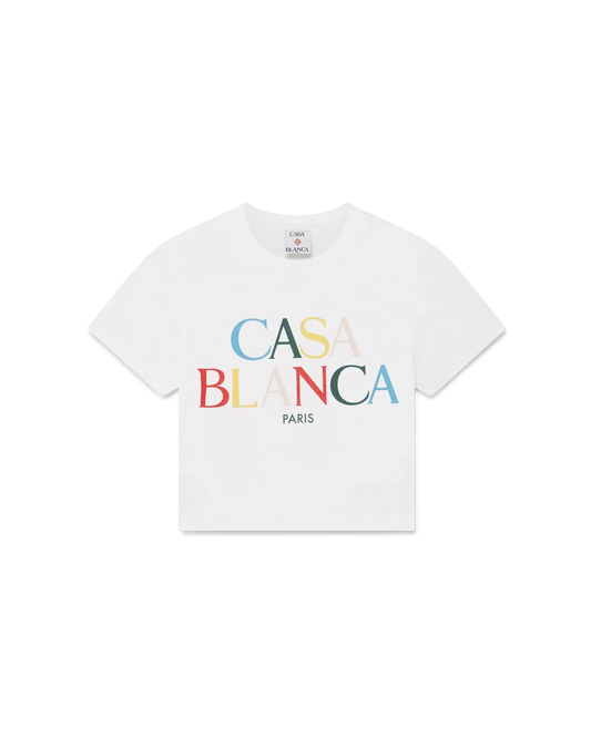 Stacked Logo Cropped Short Sleeve T-Shirt