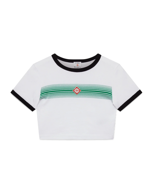 Gradient Stripe Ringer Short Sleeve T-Shirt