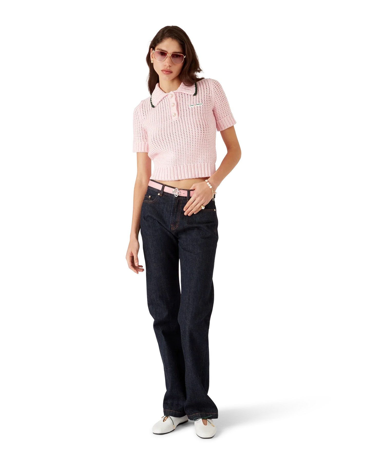 Polo en coton mélangé