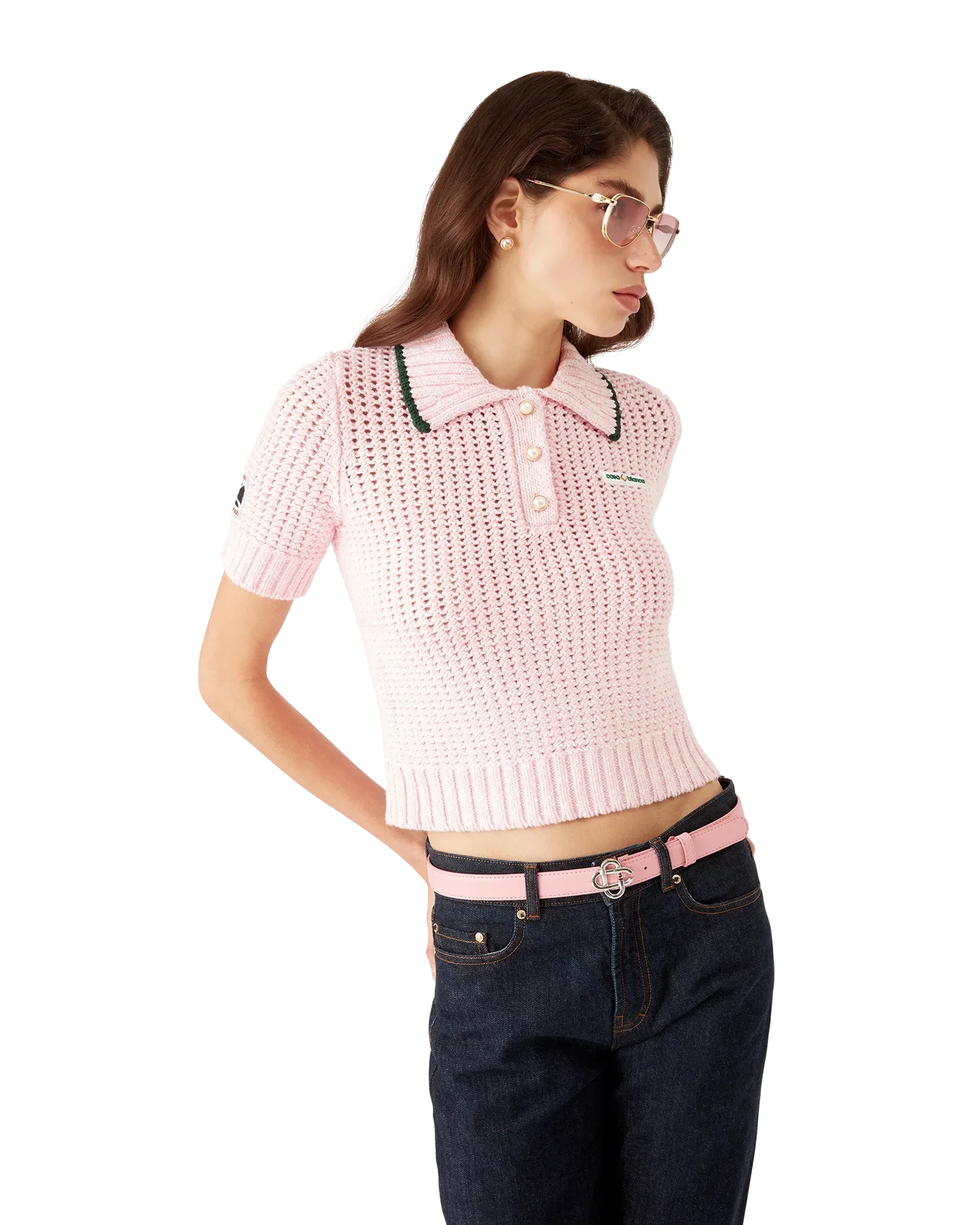 Polo en coton mélangé