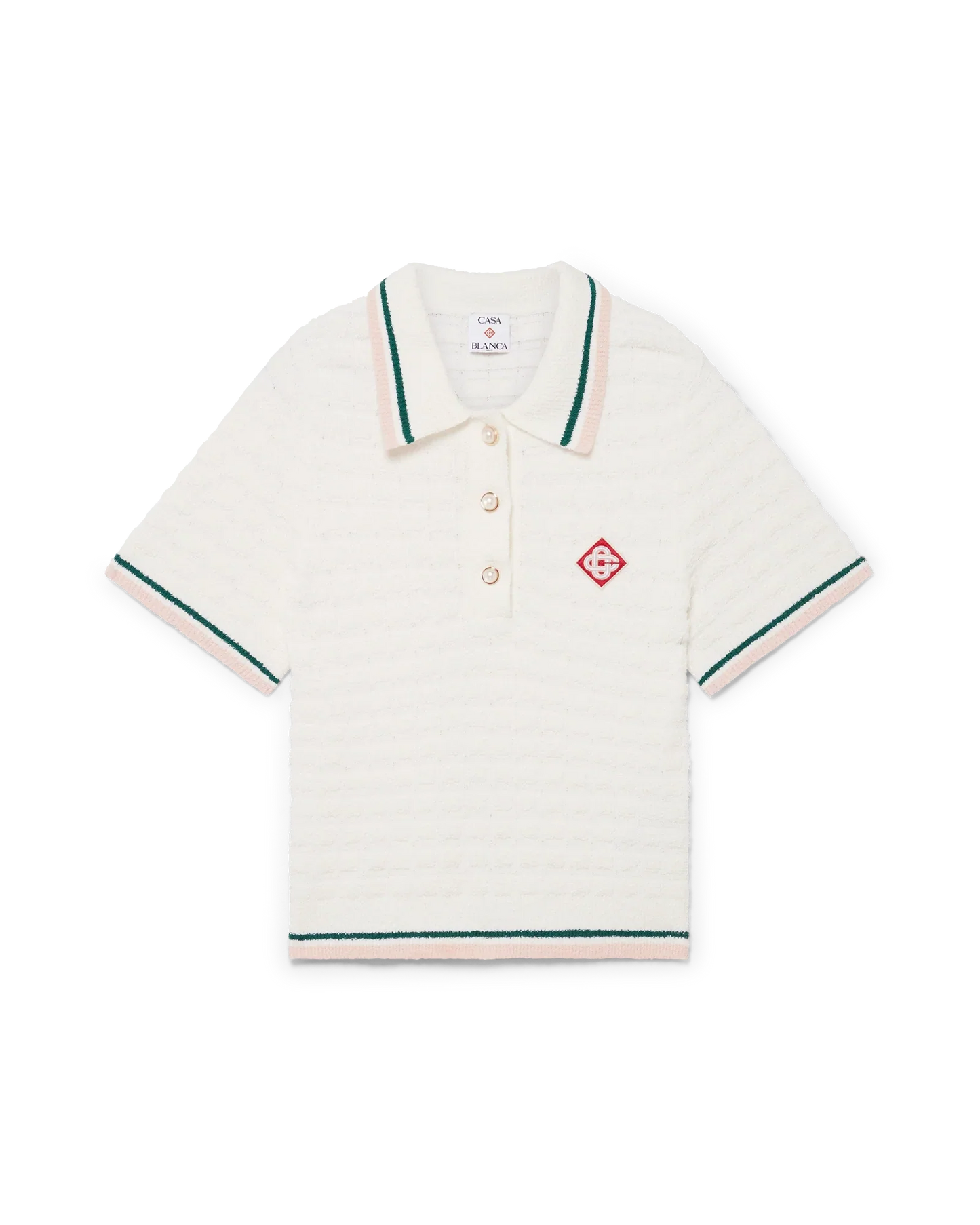 Polo en coton bouclé