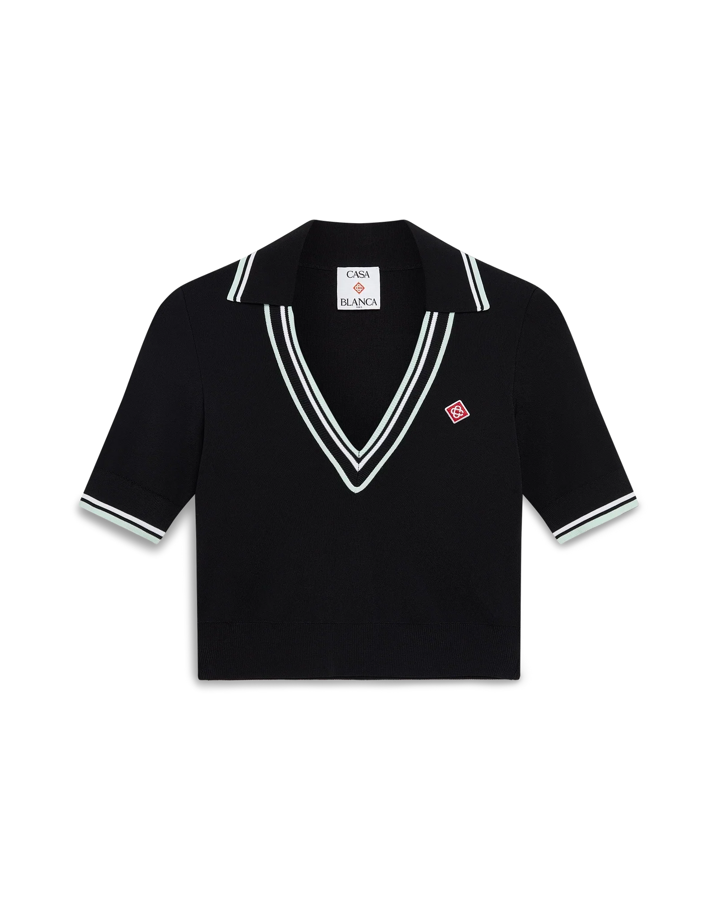 Polo en viscose à col en V