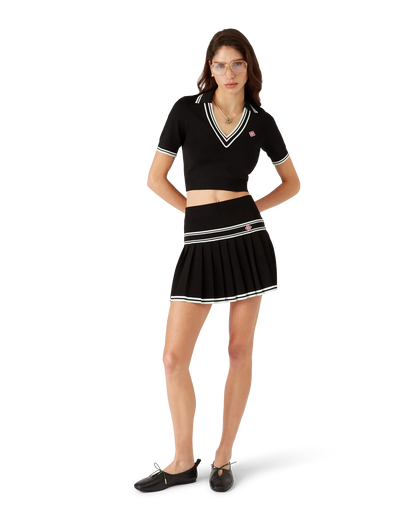 Polo en viscose à col en V