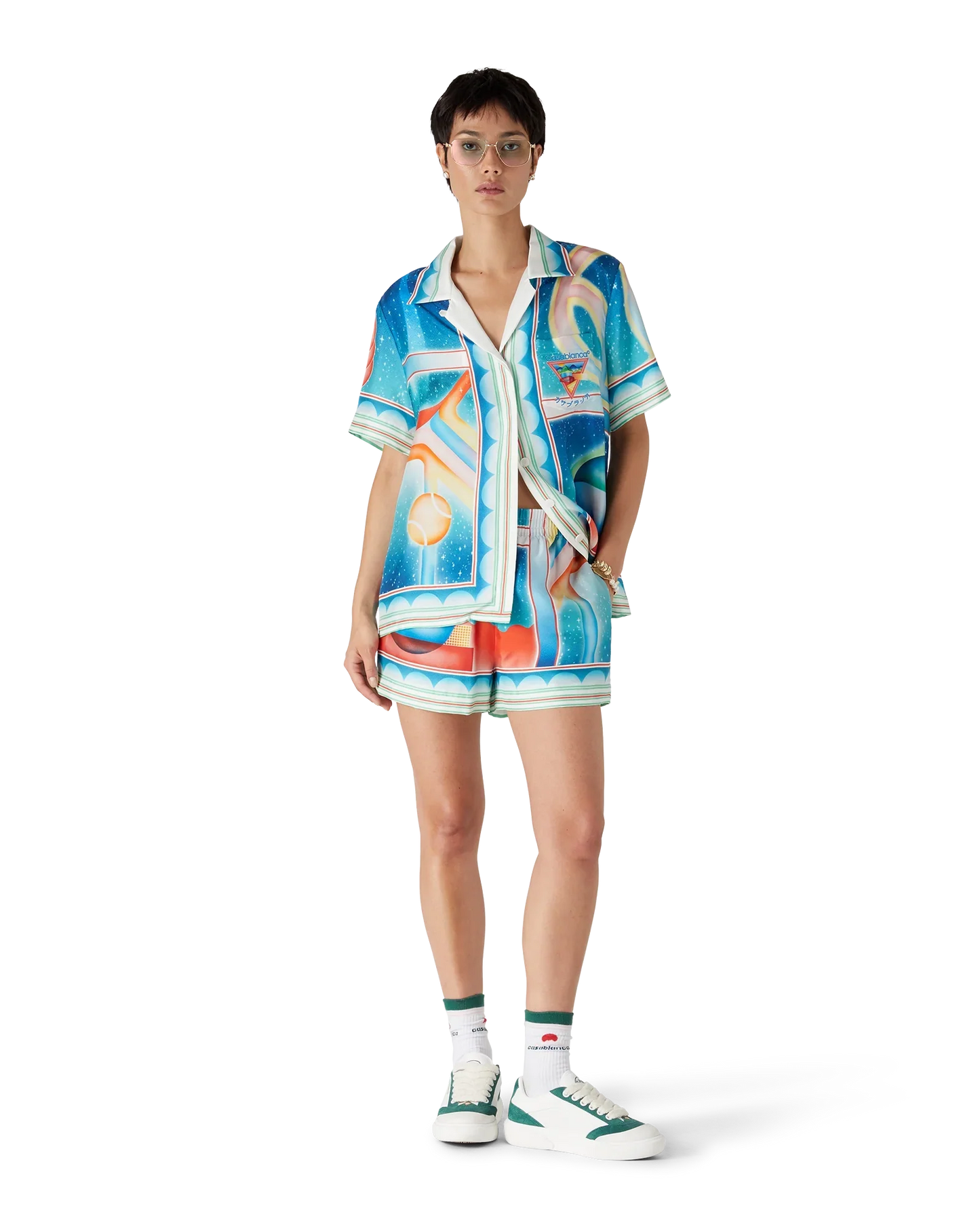 Shorts en soie Galaxy Court