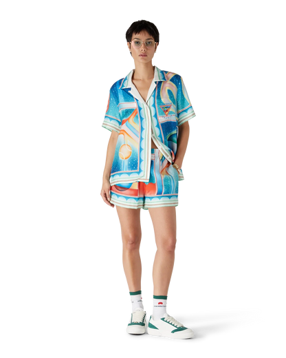 Shorts en soie Galaxy Court