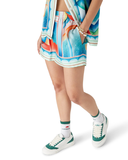 Shorts en soie Galaxy Court
