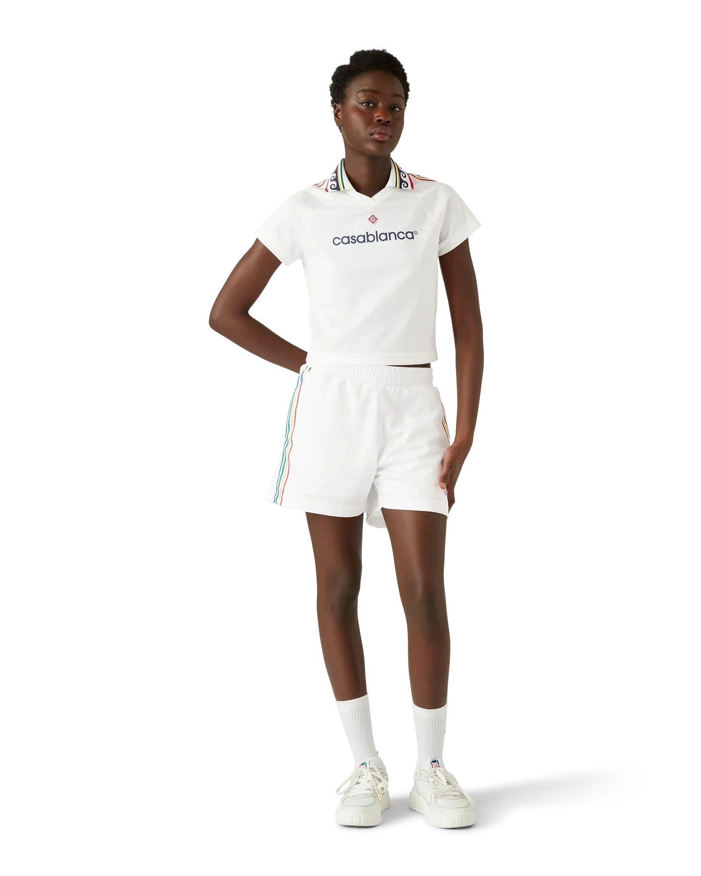 Short de football en jacquard monogrammé