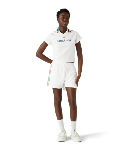 Short de football en jacquard monogrammé
