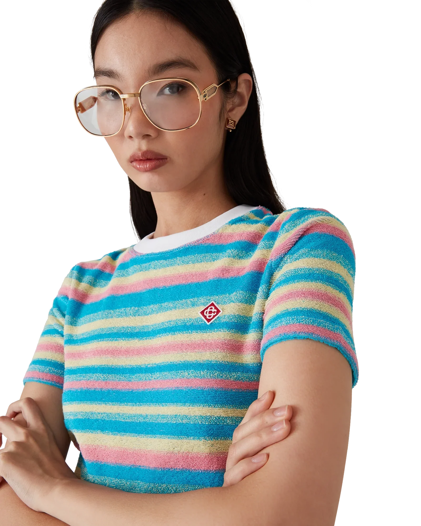 Stripe Towelling Top
