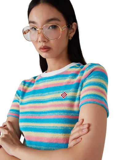 Stripe Towelling Top