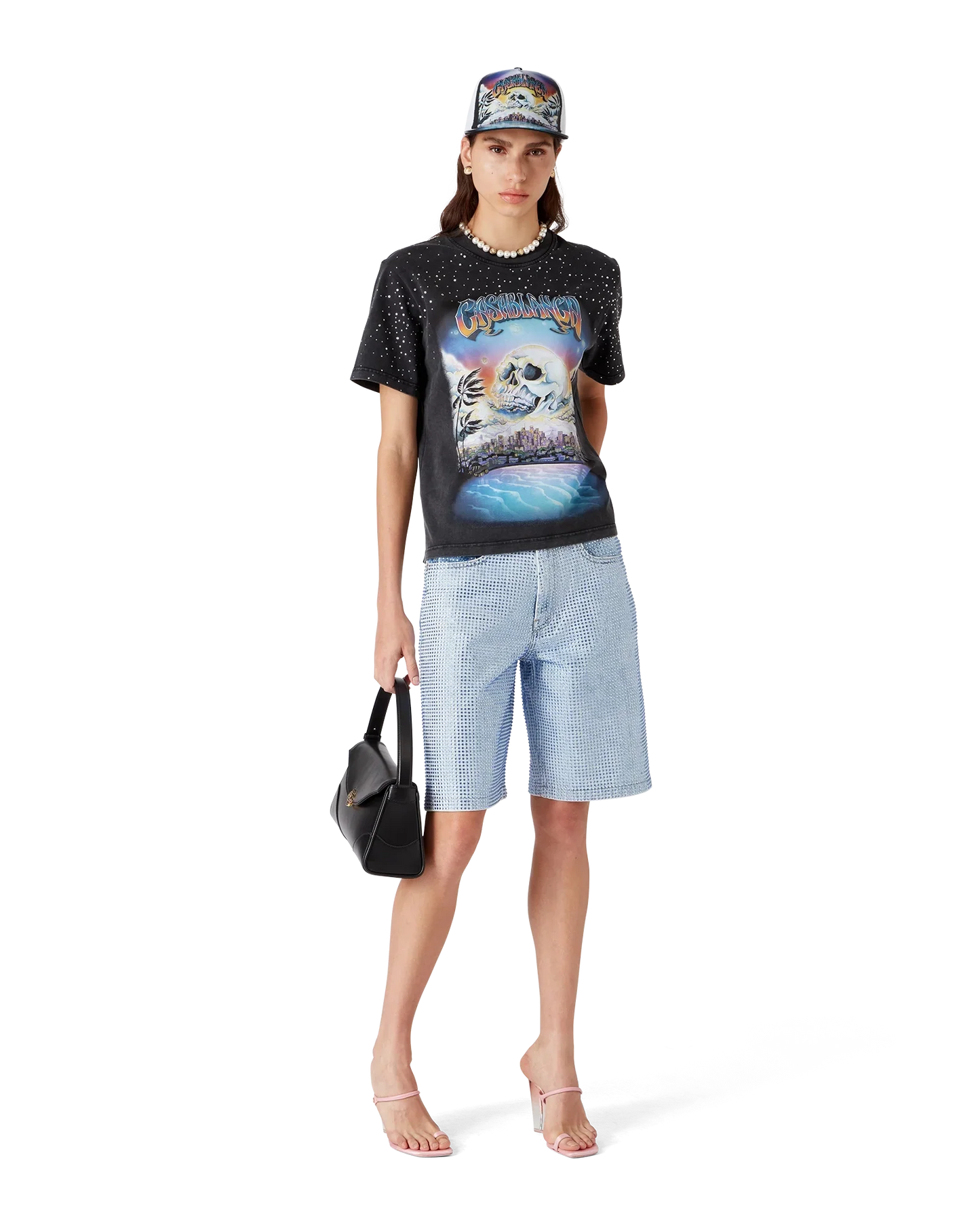T-shirt à manches courtes La Prémonition orné de cristaux