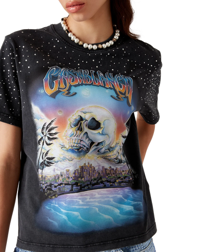 T-shirt à manches courtes La Prémonition orné de cristaux