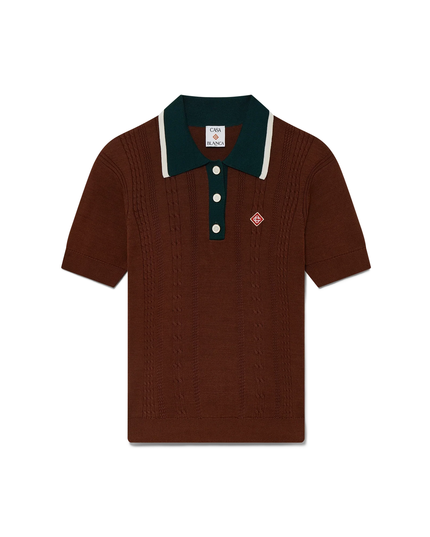 Polo en maille torsadée