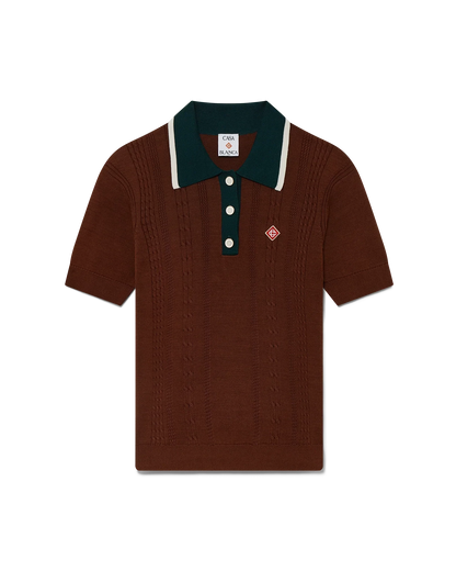 Polo en maille torsadée