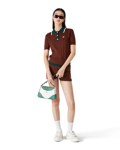 Polo en maille torsadée