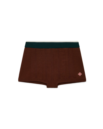Cable Knit Mini Shorts