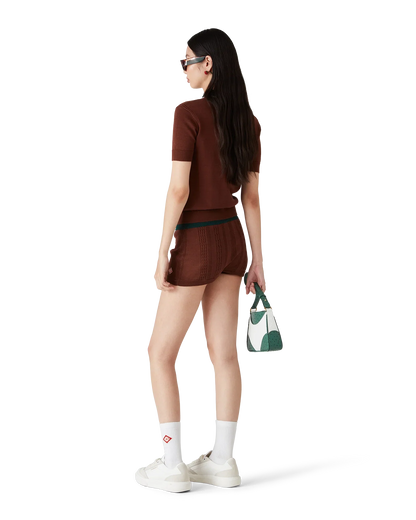 Cable Knit Mini Shorts