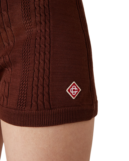 Cable Knit Mini Shorts